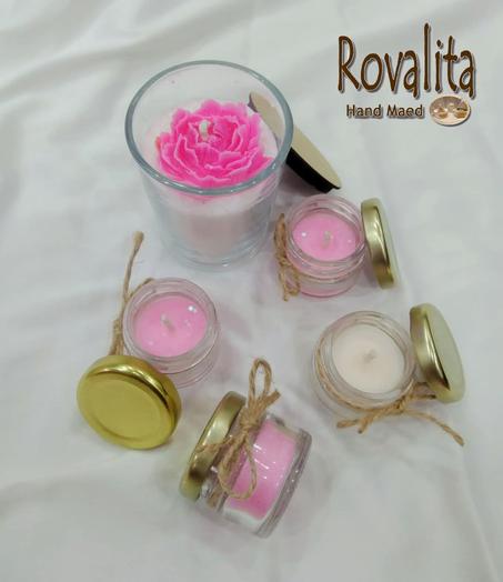 جار شمع معطر ألوان وأشكال صغير