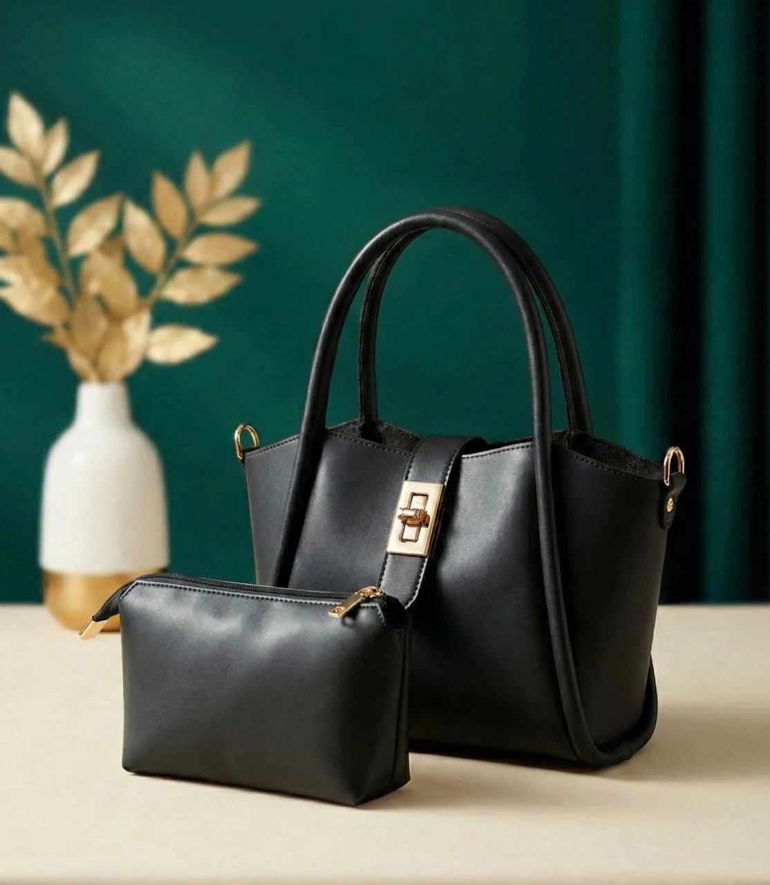 Ensemble Sac à Main & Pochette – Douce Élégance au Quotidien