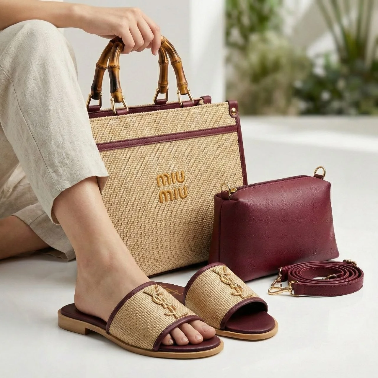 Ensemble Chic ZainaElegance – Sac à main structuré & Sandales élégantes