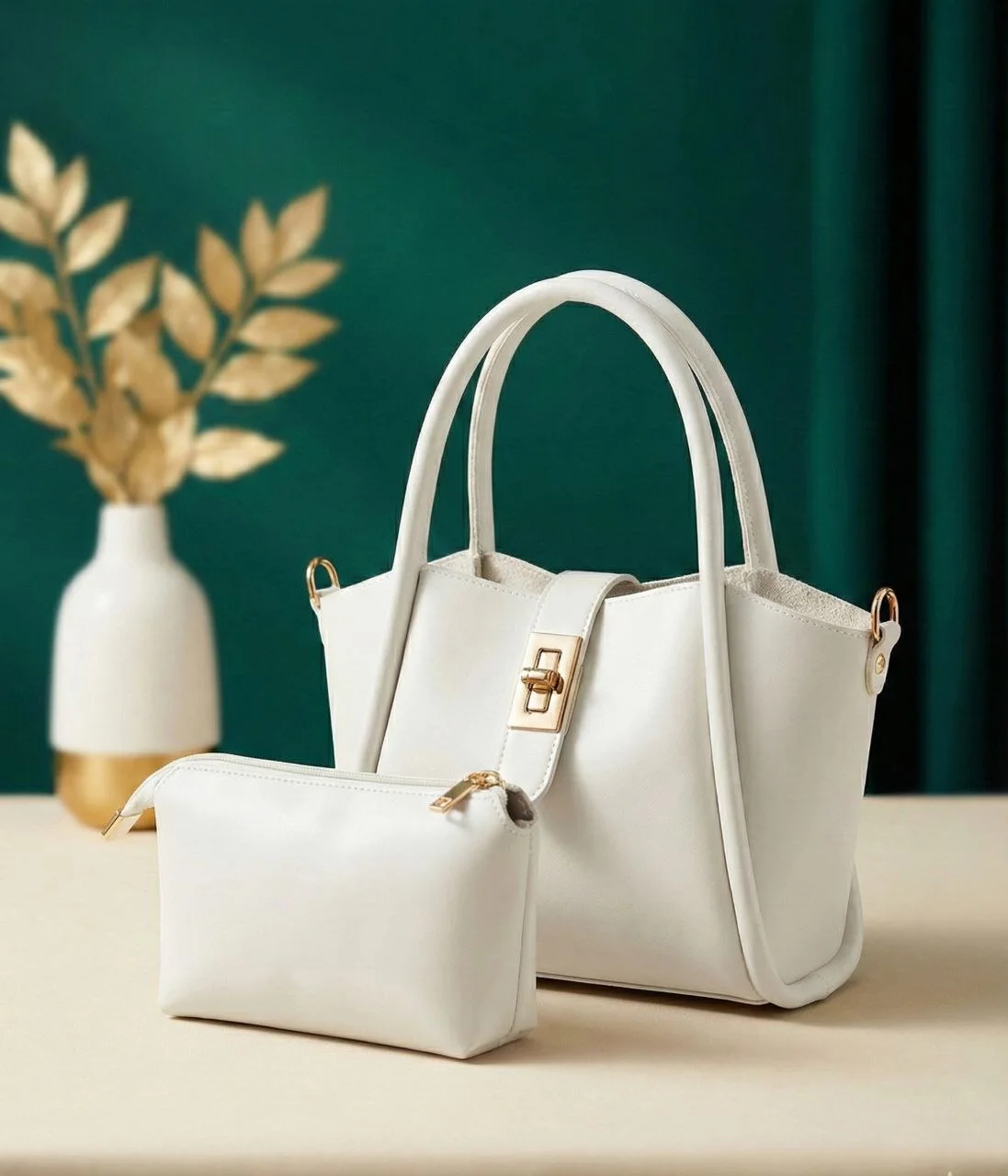 Ensemble Sac à Main & Pochette – Douce Élégance au Quotidien