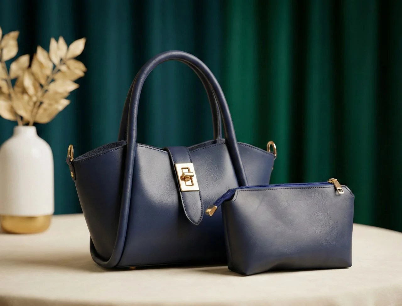 Ensemble Sac à Main & Pochette – Douce Élégance au Quotidien