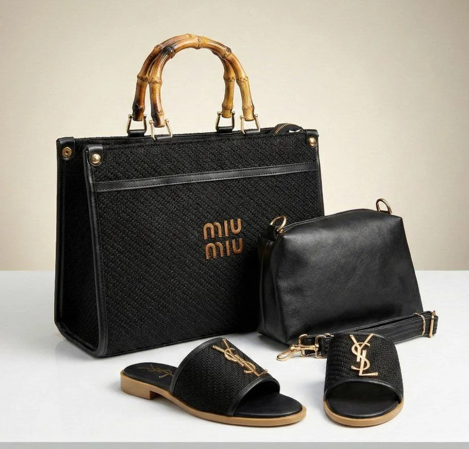 Ensemble Chic ZainaElegance – Sac à main structuré & Sandales élégantes