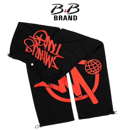 Convertible Black Graff Cargos (Red Logo)
