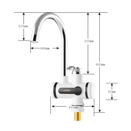Chauffe-eau électrique de cuisine, robinet d'eau chaude instantanée