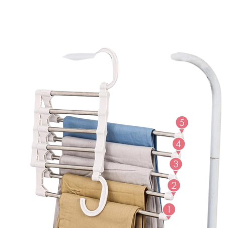 Cintre multifonctionnel pliable pour vêtements, support de rangement pour pantalons, organisateur
