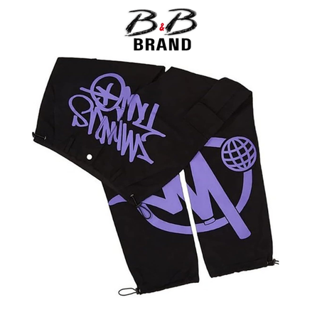 Black Graff Cargos (Purple Logo)
