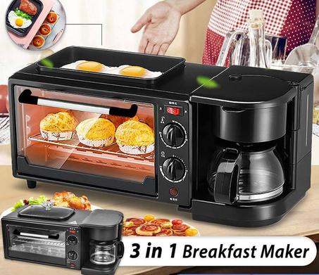 Machine multifonction 3 en 1, Machine à café , poêle à frire, four à pizza et à pain