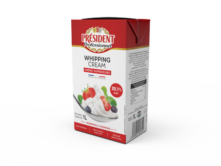 CREME UHT WHIPPING CREAM - 1LITRE - PRÉSIDENT