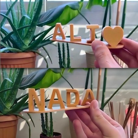 Cadeau personnalisé Ambigramme