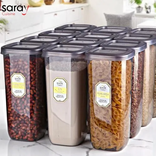 Saray Pack de 12 Boîtes de Rangement Alimentaires Hermétiques 1700 ml – Conservation des Aliments