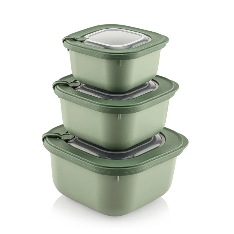 Pack de 12 Boîtes de Conservation Saray – Set de 3x3 Tailles avec Couvercles en Silicone Hermétiques