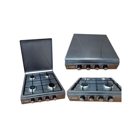 فرن غاز 4 شعلات إنوكس رمادي - صنع في تركيا