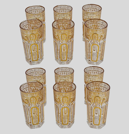12 Verre à eau doré