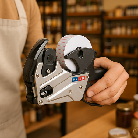 جهاز طباعة الأسعار الأصلي + 10 الولو 5000 ملصق يدعم الدرهم – جودة عالية من الإنوكس