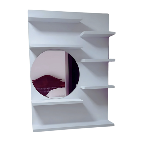 رفوف متعددة الاستخدام + مرآة