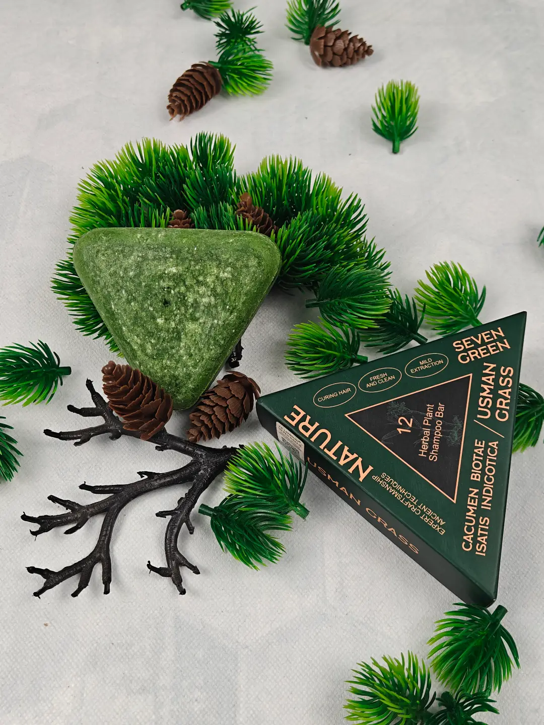 صابونة سفن جرين الطبيعية للعناية بالشعر Original 100% المنتج Seven Green