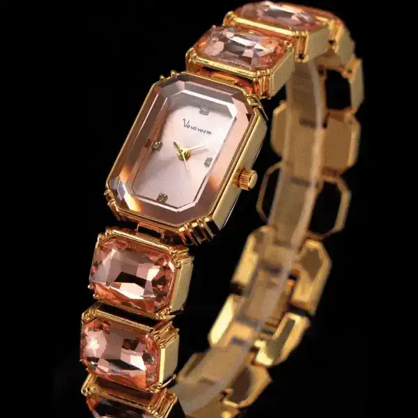 🟢💚Женские наручные часы, кварцевые, женский подарок, часы с камнями , Доступен редкий цвет  королевский зелёный