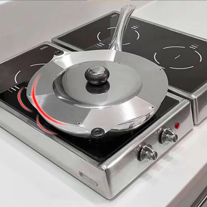 • عرض غطاء حلة معدن متعدد المقاسات + 6 قطع أغطية سيليكون فائقة الإمتداد قابلة لإعادة الاستخدام