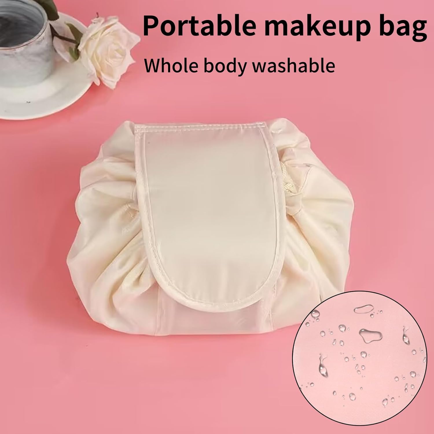 شنطة المكياج المحمولة  بينك