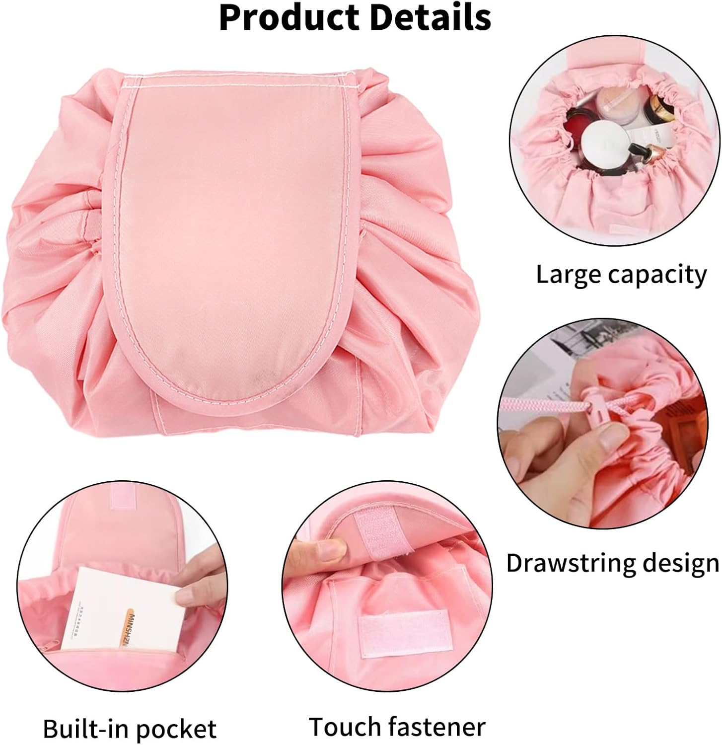 شنطة المكياج المحمولة  بينك