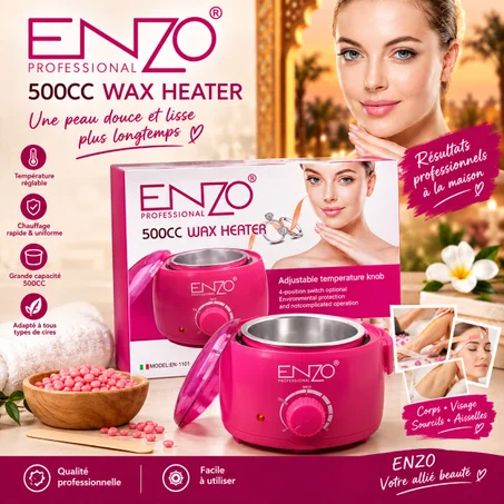 ENZO Professional 500CC Wax Heater – Chauffe-Cire Électrique Professionnel