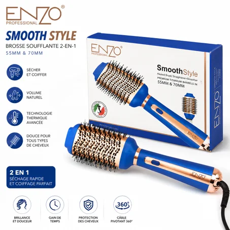 ENZO PROFESSIONALSmoothStyle 2-in-1Hot Air Styling Brush55MM & 70MM