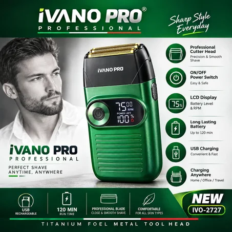 iVANO PRO Professional Electric Shaver – Precision Shaving, Anytime Anywhere