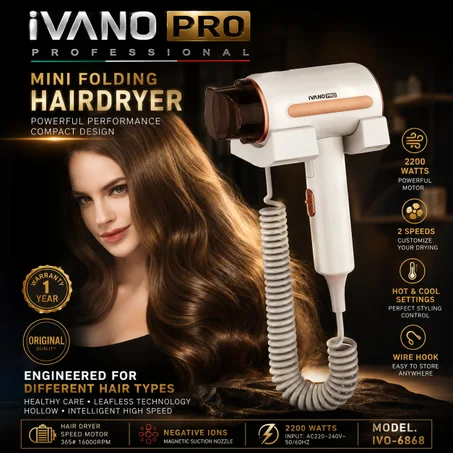 IVANO PRO Compact Hair Dryer