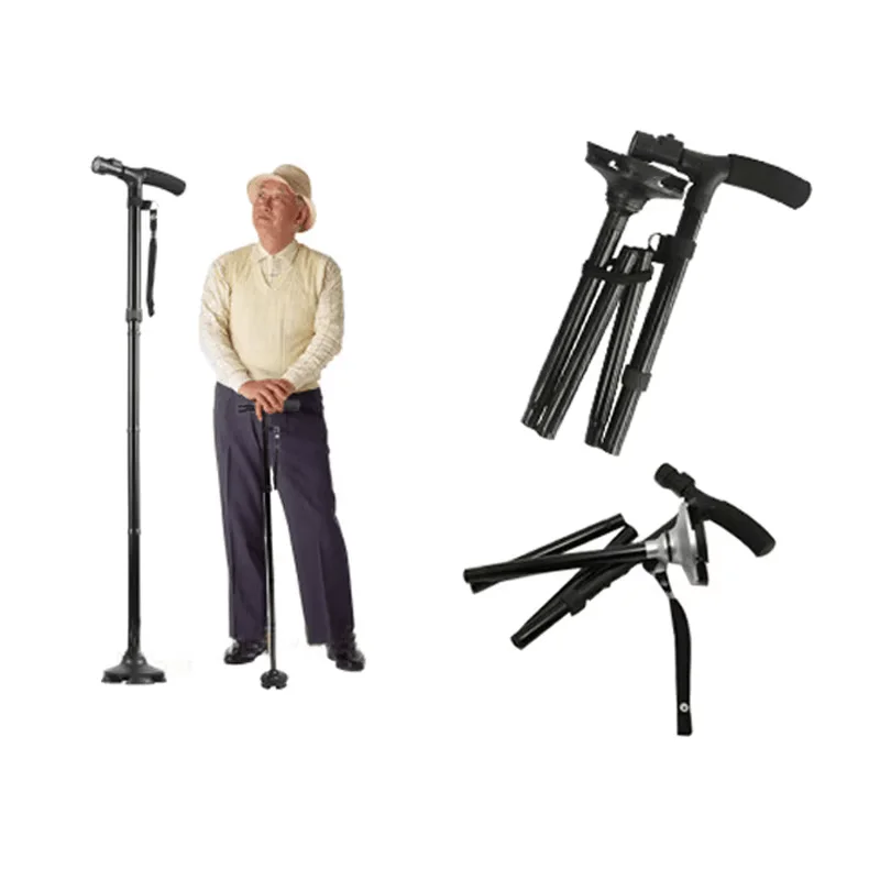 عصا مشي قابلة للطي ومضيئة بنعل غير قابل للانزلاق وآمن+ توصيل مجاني لحد باب البيت والدفع عند الإستلام.