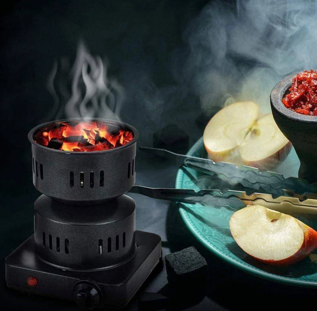 جديد سخان أحجارالشيشة، إيفا فحم، مزود بمشغل كهربائي+ توصيل مجاني لحد باب البيت والدفع عند الإستلام.