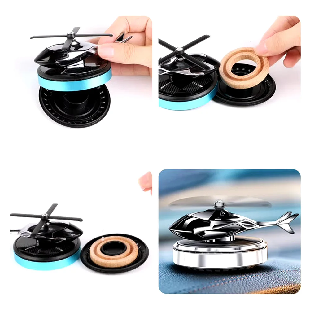 مروحية هليكوبتر: معطر هواء للسيارة يعمل بالطاقة الشمسية + توصيل مجاني لحد باب البيت والدفع عند الإستلام.