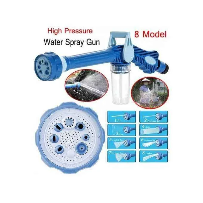 مسدس ماء عالي الضغط ، نفاث ذو 8 مستويات ، أداة تنظيف السيارات + توصيل مجاني لحد باب البيت والدفع عند الإستلام