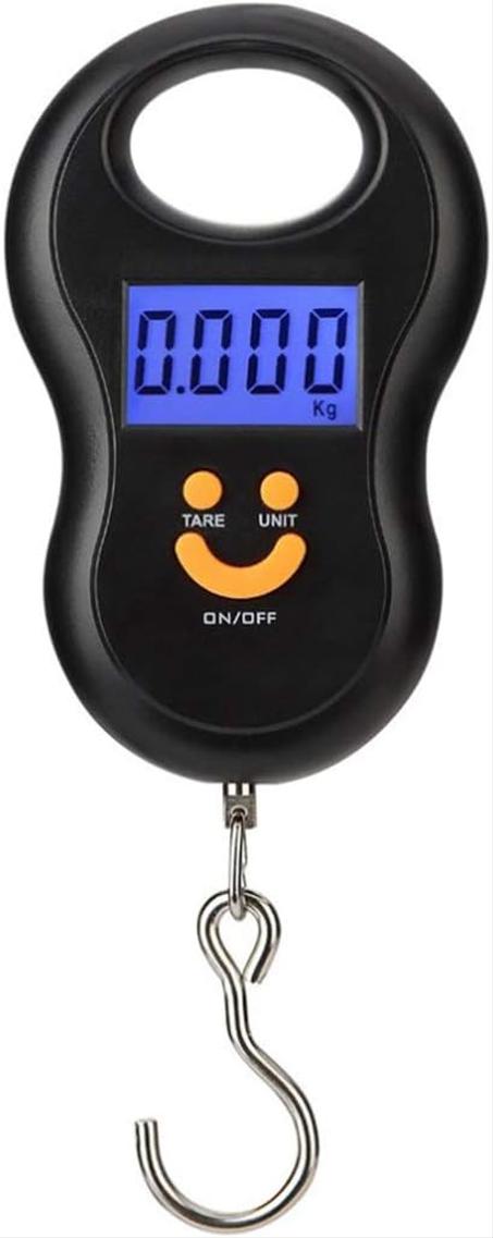 ميزان رفع خفيف و لطيف سهل الحمل بإضاءة خلفية (أسود) جديد (تصفية 2025)