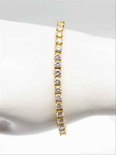 Luxury Gold Tennis Bracelet | Elegant Crystal Bracelet for Women