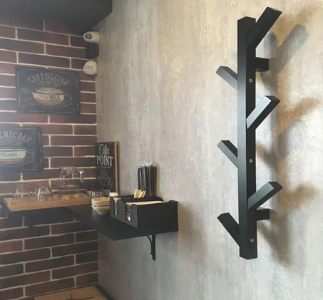 Porte Manteaux Bambou Mural arbre 70cm