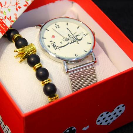 ساعة باسم خاص او صورة شخصية كهدية لاي واحد عزيز عليك