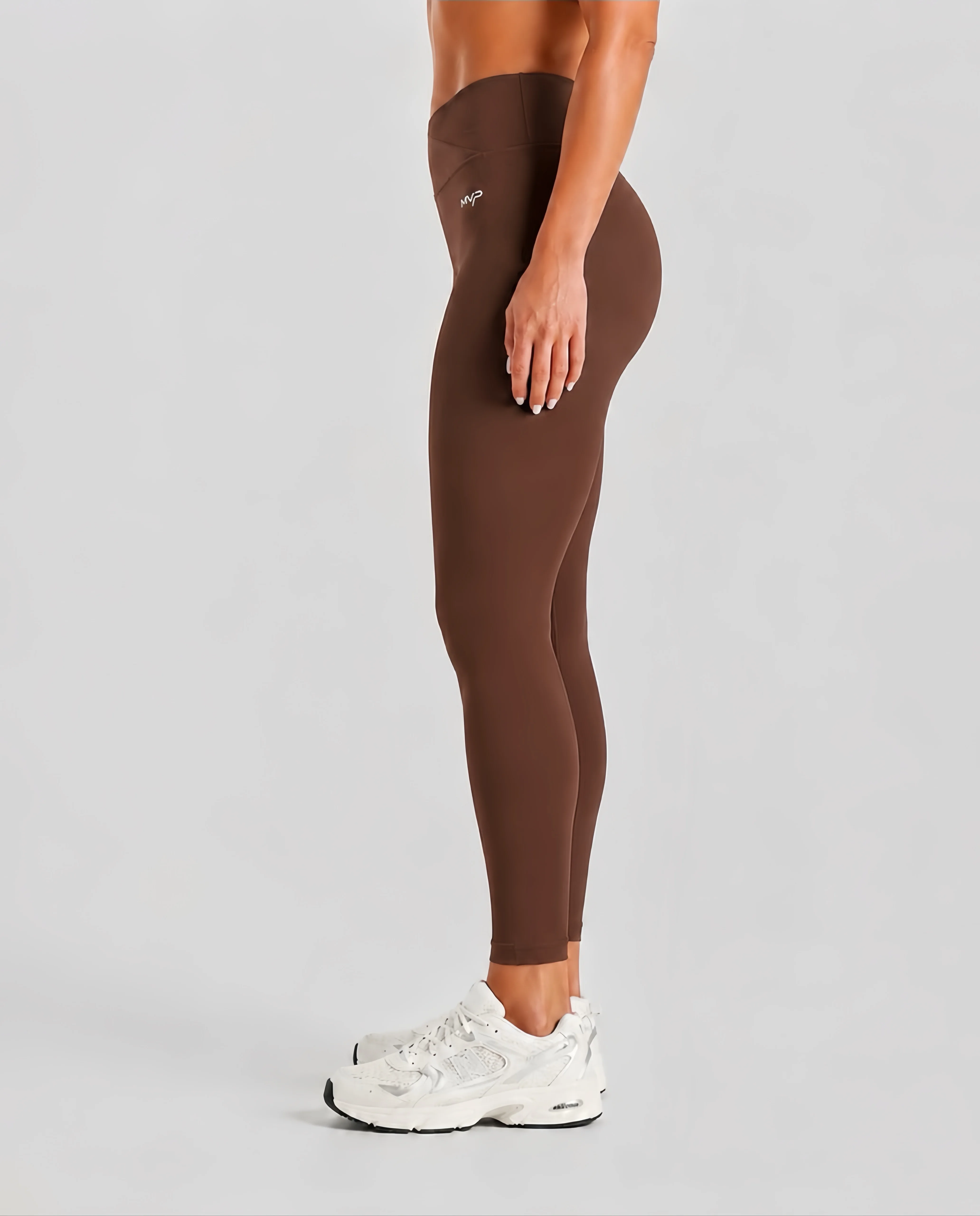 Crossover Sculpt Leggings Deep Brown