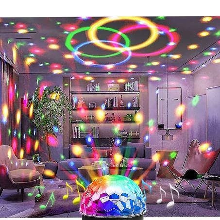 Boule magique de cristal à Led MP3, Bluetooth, 9 couleurs, lampe de scène Disco