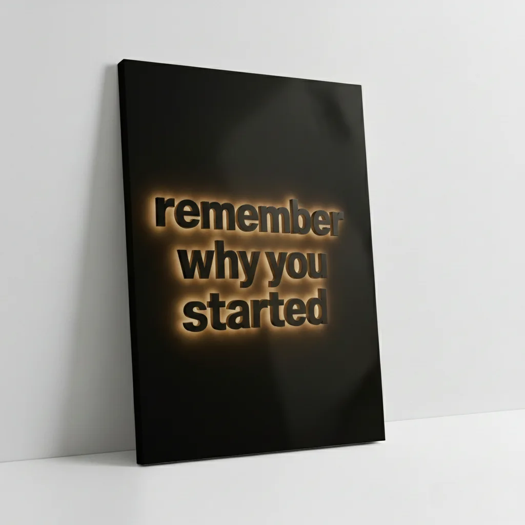Remember why you started