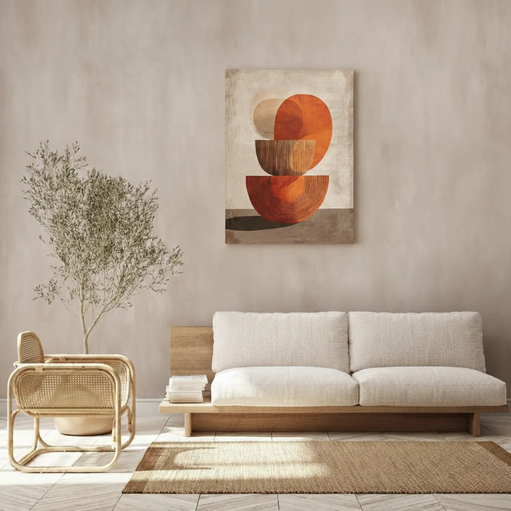 Abstraction Terre de Sienne