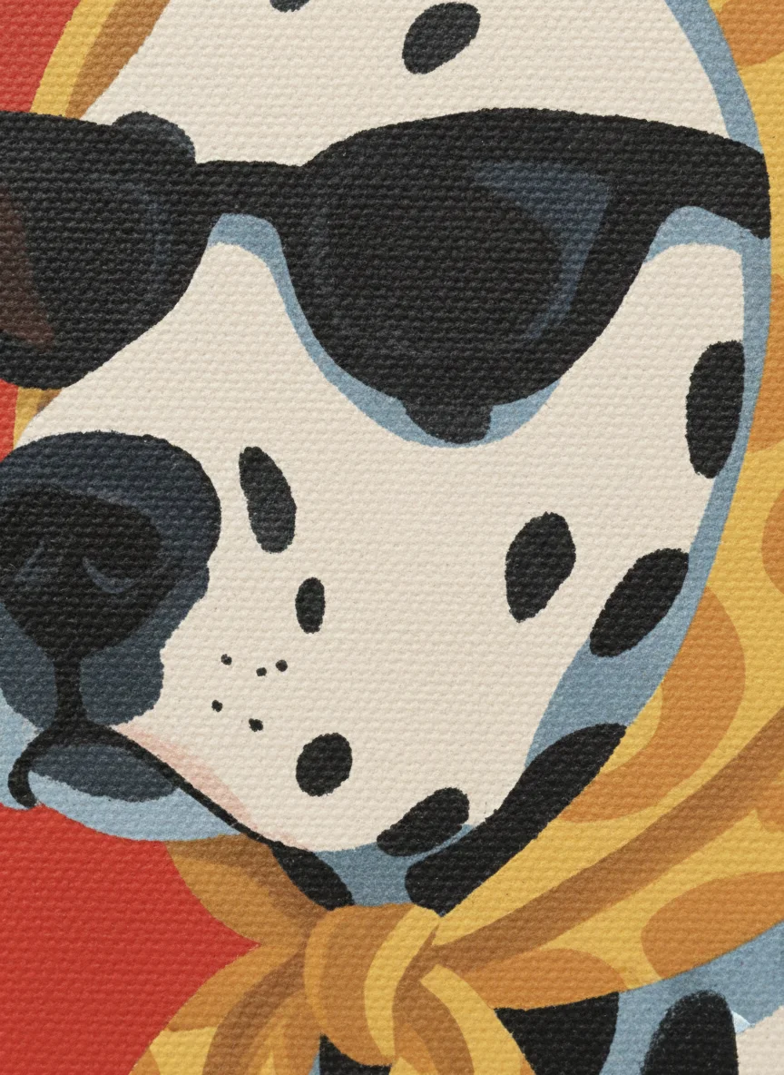 Dalmatien Vintage au Foulard Jaune