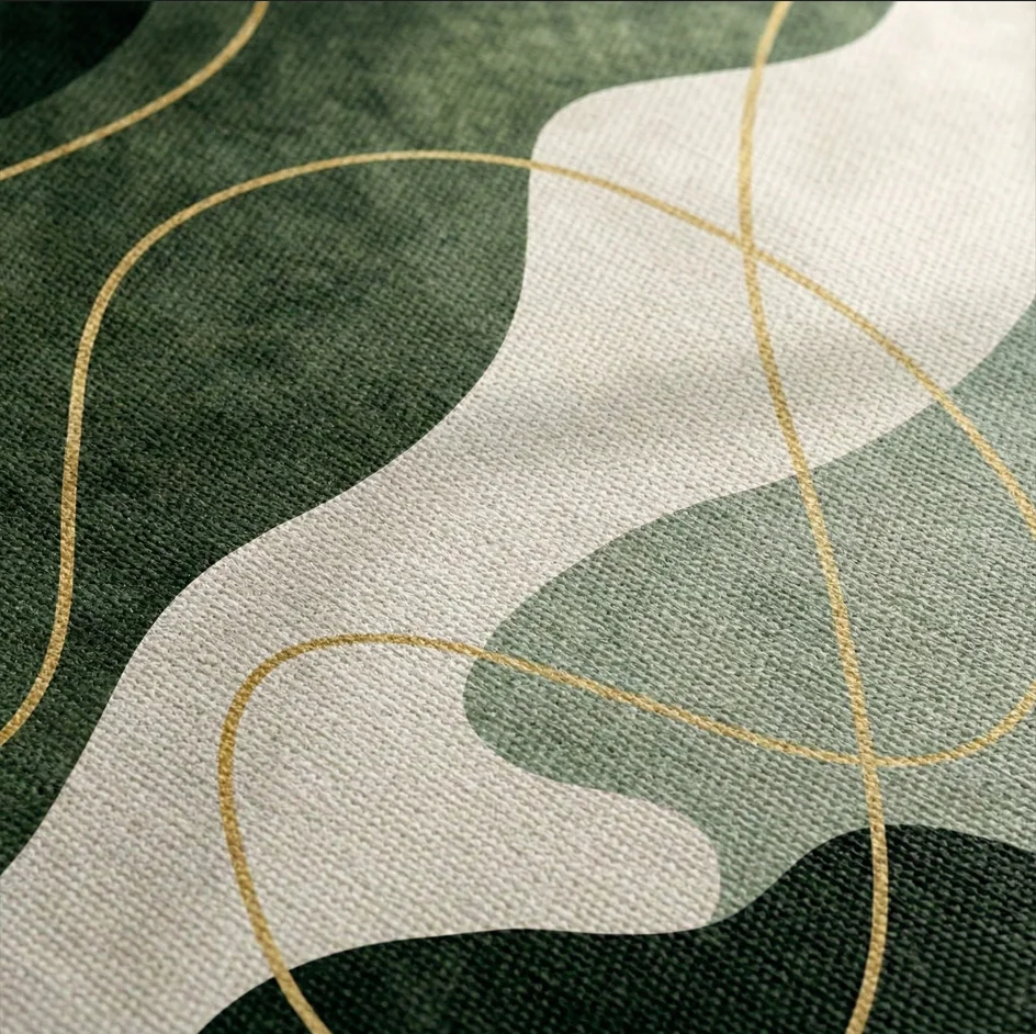 Art Abstrait Vert & Or