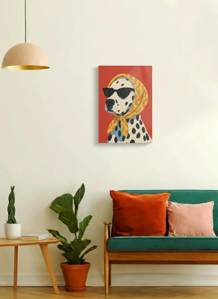 Dalmatien Vintage au Foulard Jaune