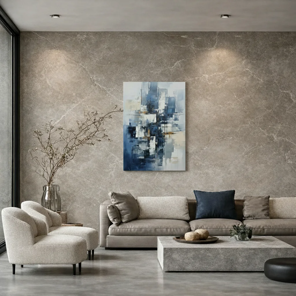 Abstraction Azur & Or