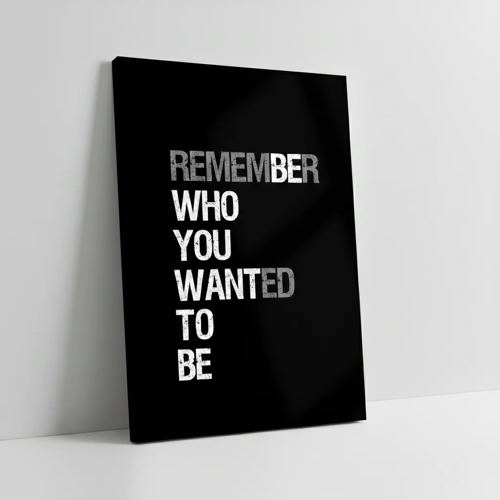 Remember who you wanted to be