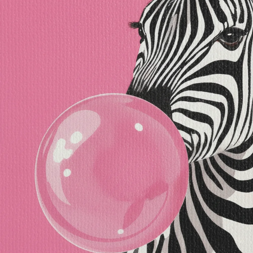 Zèbre au Bubble-Gum