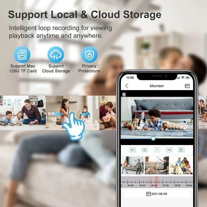 كاميرا ذكية صغيرة وأنيقة – أمان كامل للمنزل والمكتب