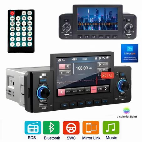 Autoradio Bluetooth avec Écran MP5 et Fonction MirrorLink - راديو سيارة بلوتوث مع شاشة
