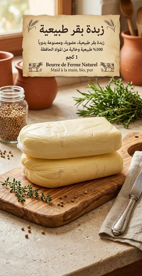 زبدة بلدية تقليدية – من الحليب الرايب الطبيعي 110 درهم
