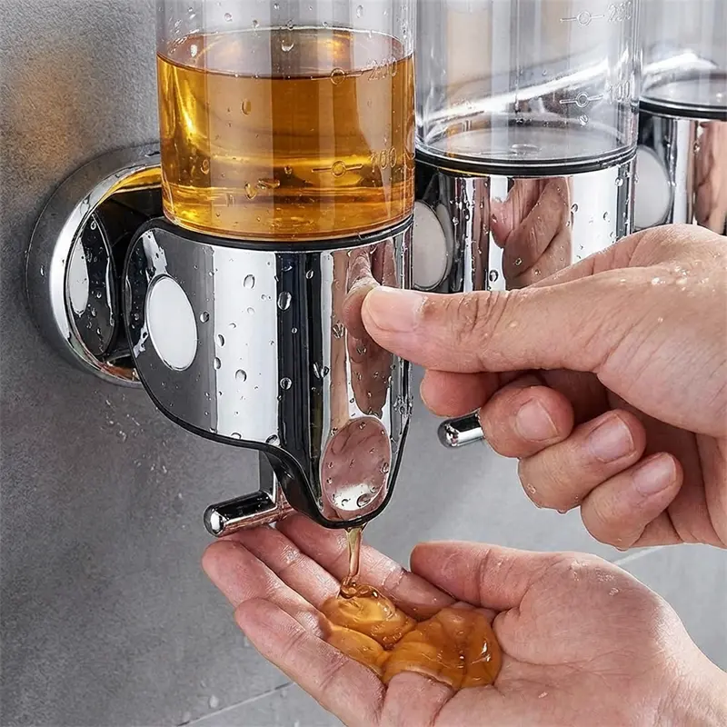 موزع صابون جداري ثلاثي فاخر | منظم حمام عملي